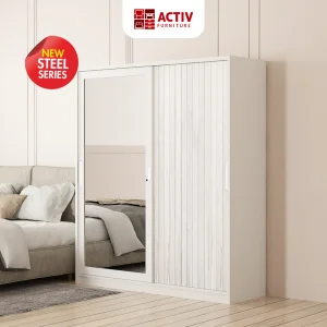 Forte SL 161 A_White - White Teak_Lemari Pakaian_Lemari Besi_Ruang Kamar_Cover_Activ Furniture