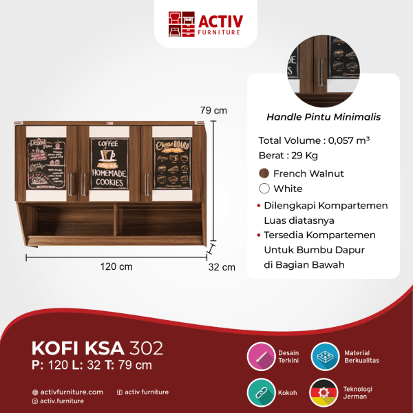 Kitchen Set Atas – Kofi KSA 302 – Activ Furniture