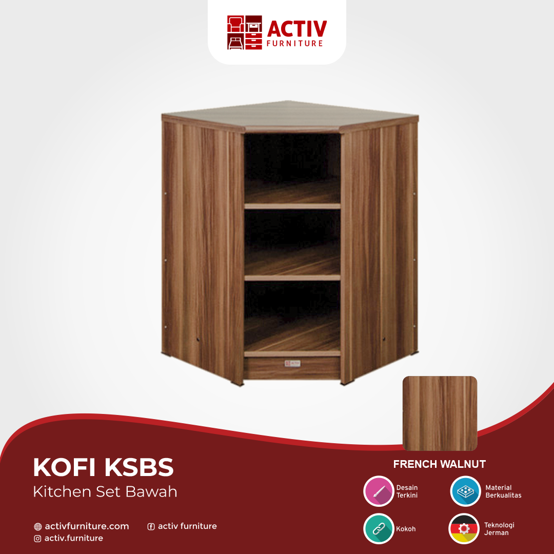 2. Kofi KSBS Frech Walnut_Kitchen Set Bawah