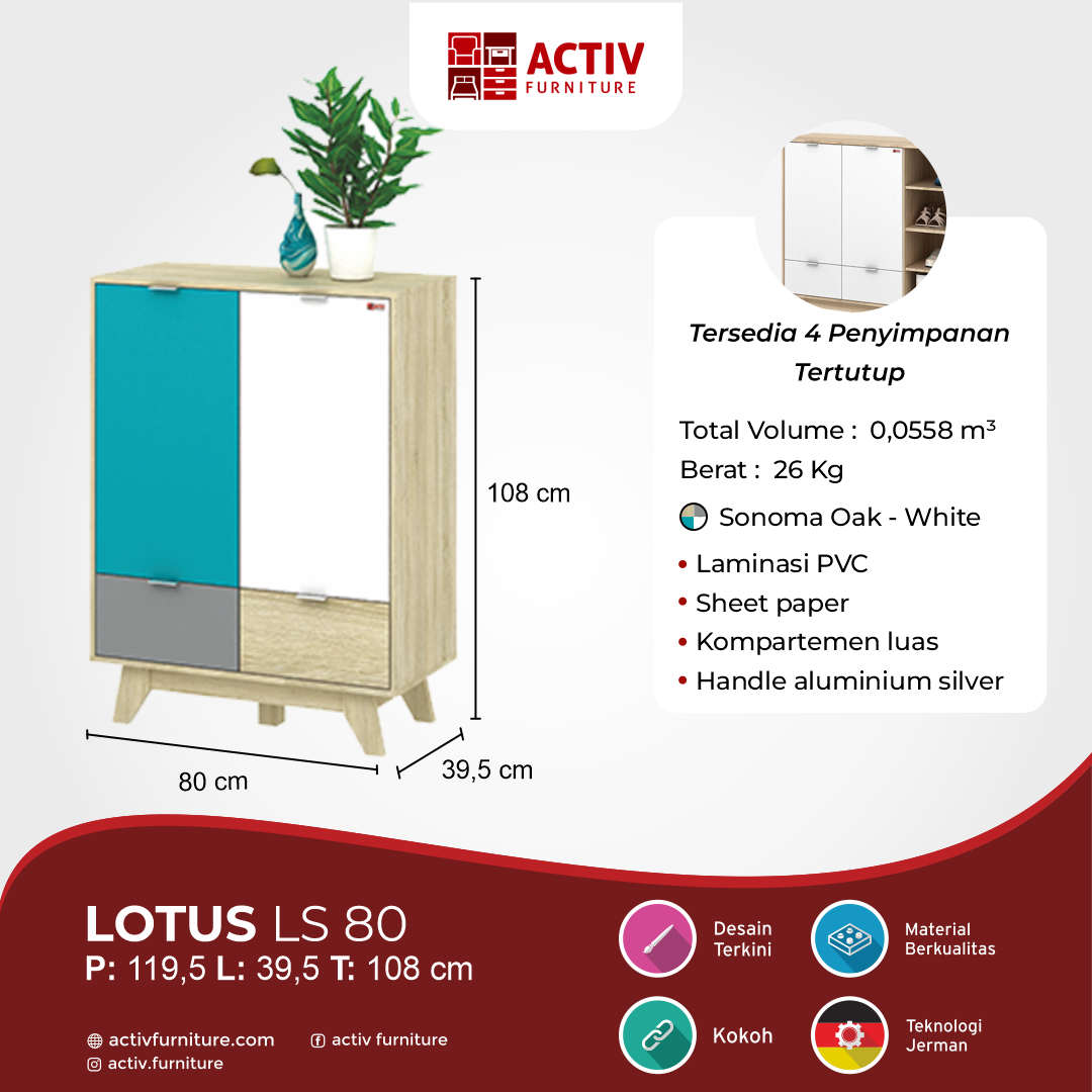 2. Lotus LS 80 – Sonomoa Oak_Turquoise_Grey_White