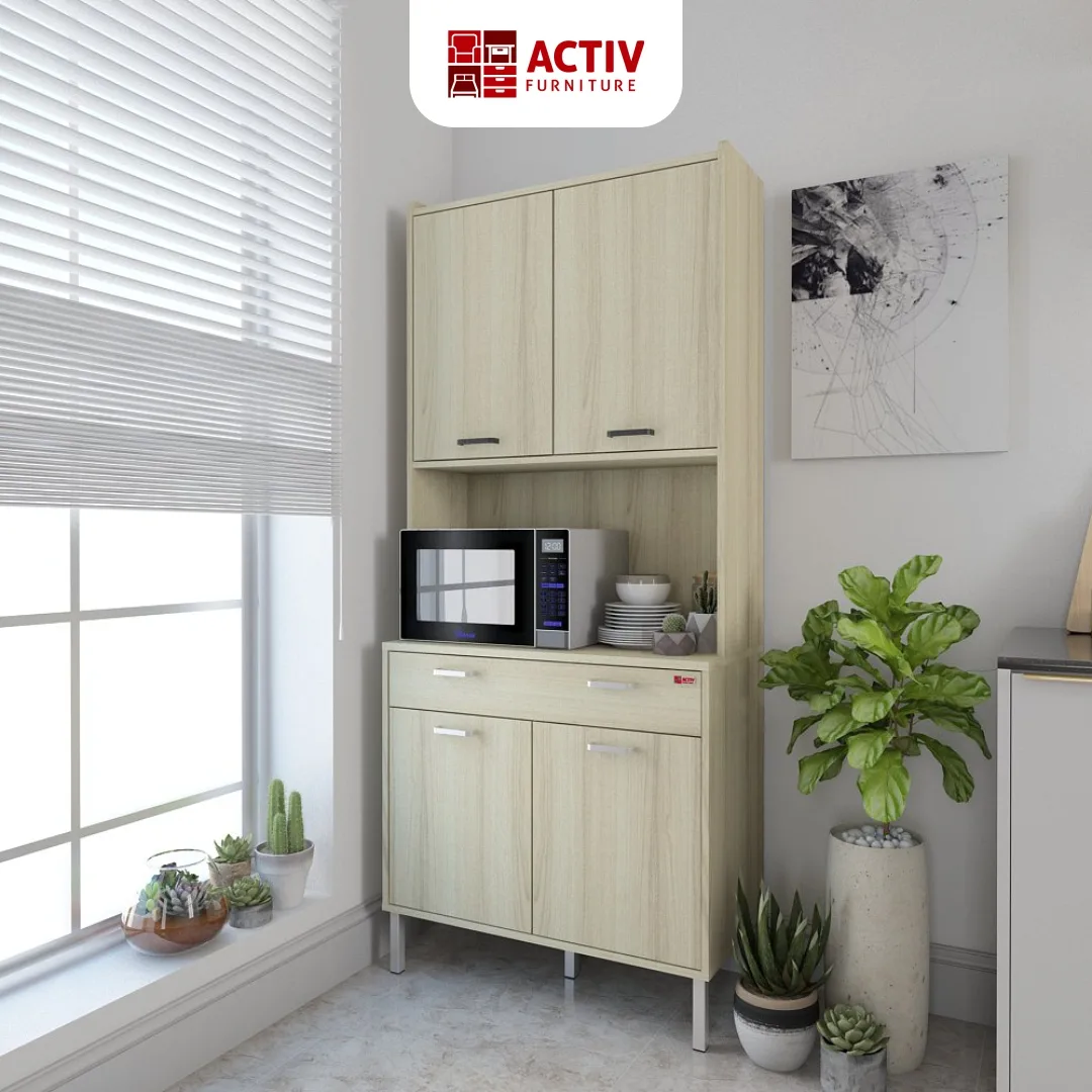 Jazz Austin KC 80_Amber Oak_Cover Produk Website_Kitchen Set_Rak Dapur_Rak Piring_Lemari Dapur