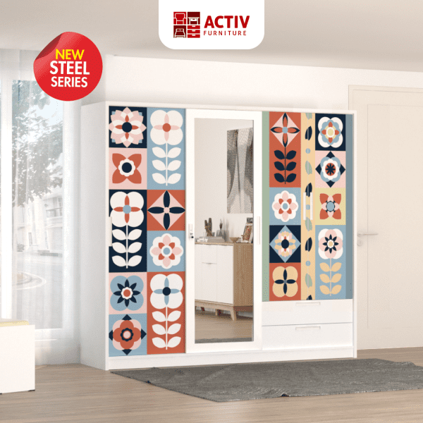 Lemari Pakaian Besi – Forte SL 203 C – Activ Furniture