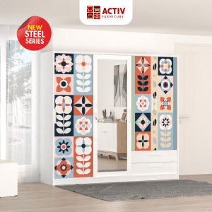 Lemari Pakaian Besi_Forte_Lemari Pakaian_Lemari_Lemari Baju_Kamar Tidur_Activ Furniture