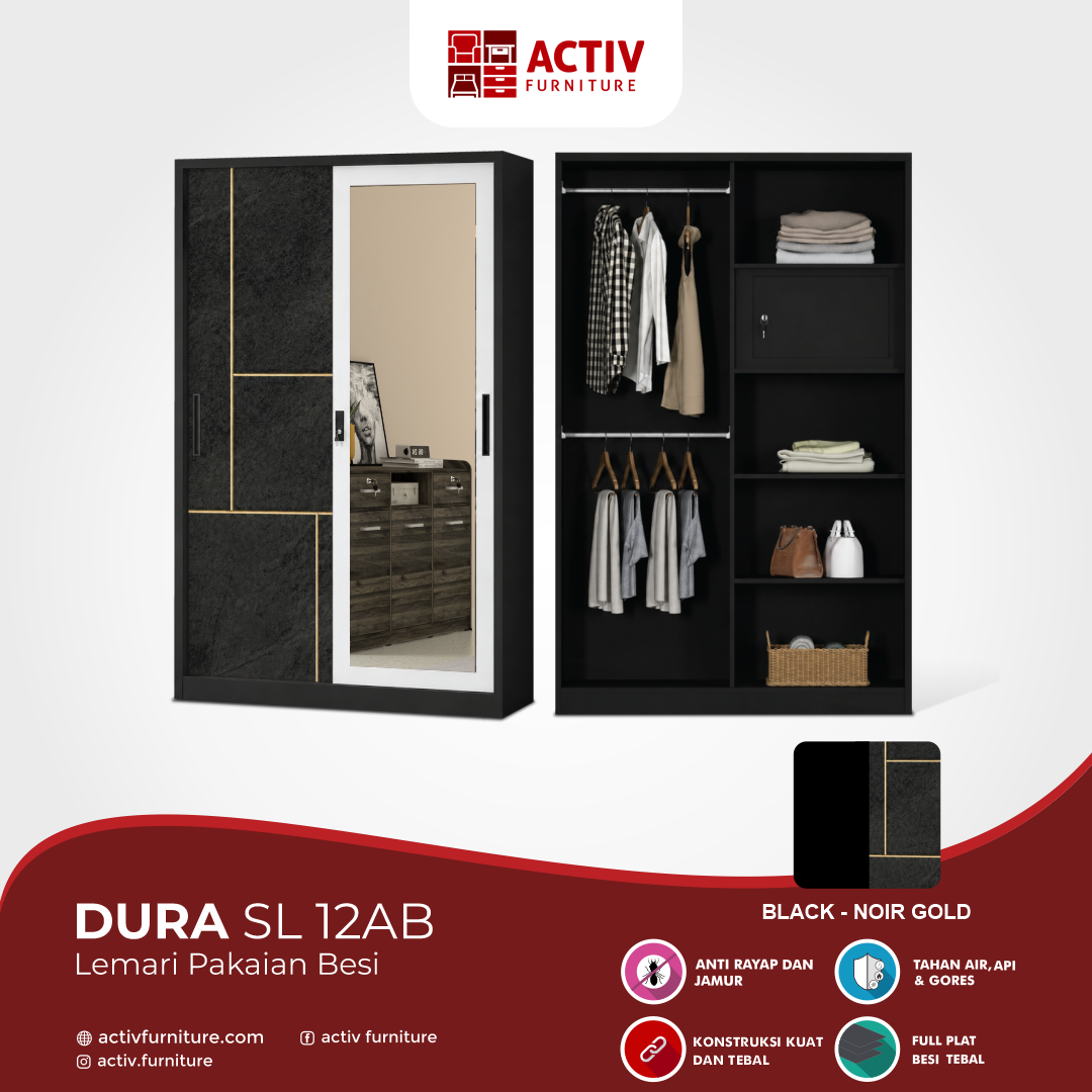 4. NPL Dura SL 12 AA_Lemari Pakaian Besi_Lemari Pakaian_Dura Series_Kamar Tidur_Activ Furniture